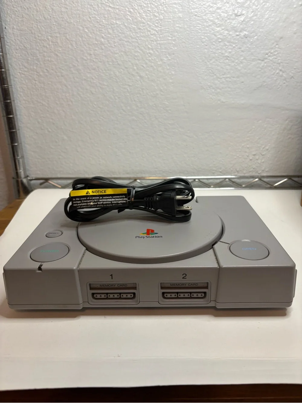 Sony PlayStation Original Console in Light Gray with Power Cord